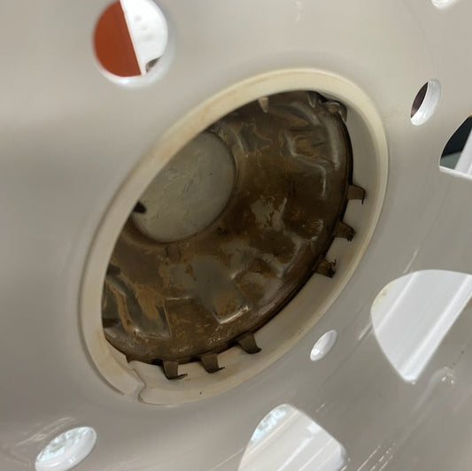 Subaru Brumby L series center cap retaining ring.