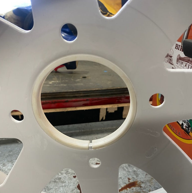 Subaru Brumby L series center cap retaining ring.